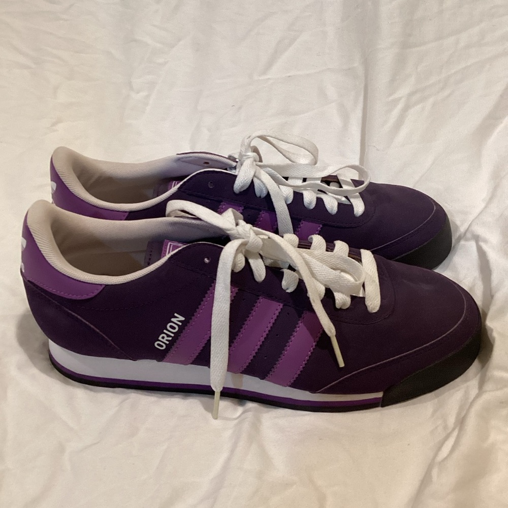 Purple Adidas Orion Sneakers